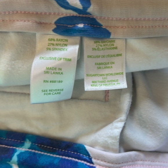 Lilly Pulitzer Buttercup Knit Short Sweet Pea Pink Tropics Floral Sz 8 - Picture 6 of 10